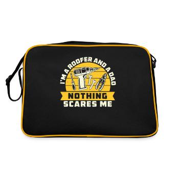Roofing Constraction A Roof Contractor For A - Retro Bag - black/gold - Back