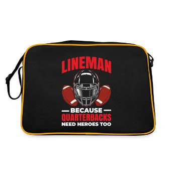 Lineman, parce que les quarterbacks ont aussi besoin de héros - Sac Retro - noir/or - Dos