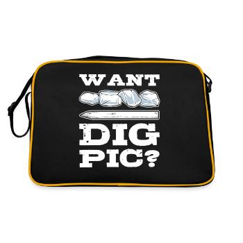 Vous voulez Dig Pic? Collecteur de minerais collecteurs - Sac Retro - noir/or - Dos