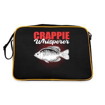 Crappie Whisperer Crappie Fishing Fish Hunting - Retro Bag - black/gold - Back