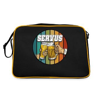 Servus - Retro Tasche - Schwarz/Gold - Hinten