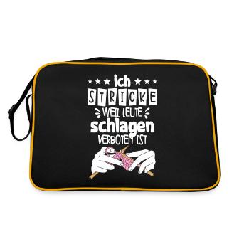 Häkeln - Retro Tasche - Schwarz/Gold - Hinten