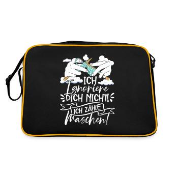 Häkeln - Retro Tasche - Schwarz/Gold - Hinten