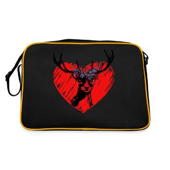 Deer Heart - Retro Bag - black/gold - Back