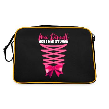 Mei Dirndl Hob I Ned Gfundn - Retro Bag - black/gold - Back