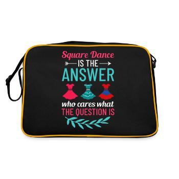 Square Danse Musique Caller Danse Folklorique Danseuse Usa - Sac Retro - noir/or - Dos
