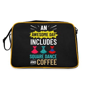 Square Dance Music Caller Folk Dance Dancer Usa - Retro Bag - black/gold - Back