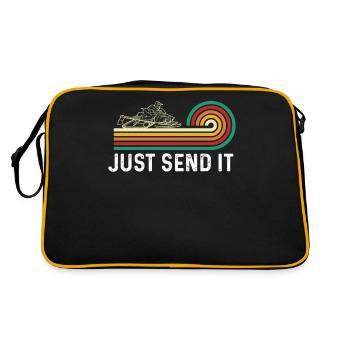 Schneemoblie Just Send It Retro schneller - Retro Tasche - Schwarz/Gold - Hinten