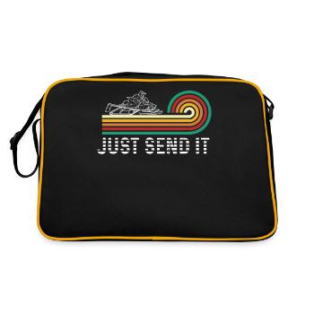 Just Sent It für Motorschlitten und Skimobile - Retro Tasche - Schwarz/Gold - Hinten