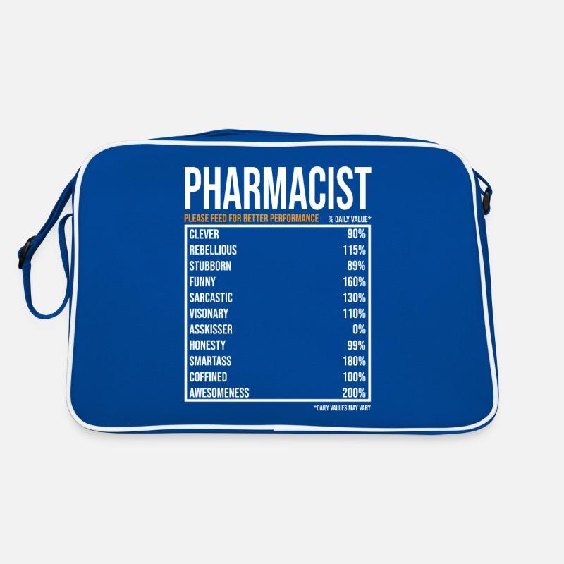 Pharmacists Daily Values Funny Pharmacist Retro Bag