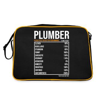 Plombier Quotidien Drôle Plombier - Sac Retro - noir/or - Dos