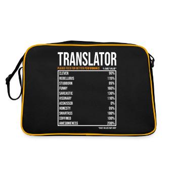 Translator daily values - Retro Bag - black/gold - Back