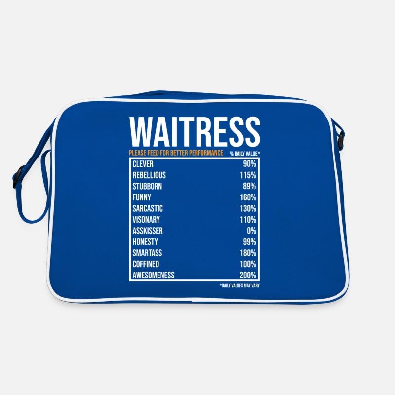 Waitress Service Staff Saying Gift Retro Bag