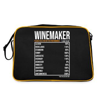 Vignerons de valeur quotidienne Drôle de vigneron - Sac Retro - noir/or - Dos