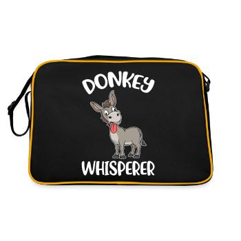 Donkey Whisperer Cadeau d’âne - Sac Retro - noir/or - Dos