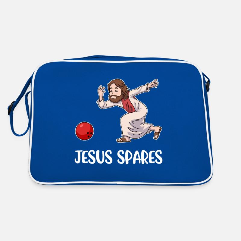 Jesus Spares Bowling Jesus Geschenk Retro Tasche