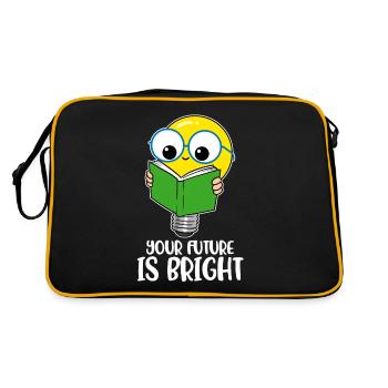 Your Future Is Bright Teacher Gift - Retro Bag - black/gold - Back