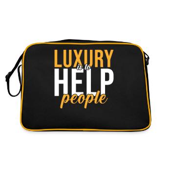 Helper Gift Luxury is to help people - Retro Bag - black/gold - Back