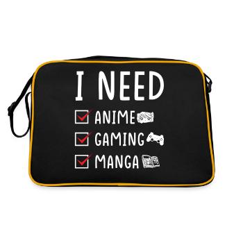 Anime Gaming Manga - Sac Retro - noir/or - Dos