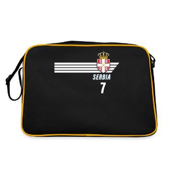 Serbie Srbija Patriotism Football Fan Jersey - Sac Retro - noir/or - Dos
