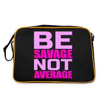 Be Savage Not Average 4 - Retro Bag - black/gold - Back