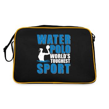 Wasser-Poloshirt, lustig, Schwimmsport, für - Retro Tasche - Schwarz/Gold - Hinten