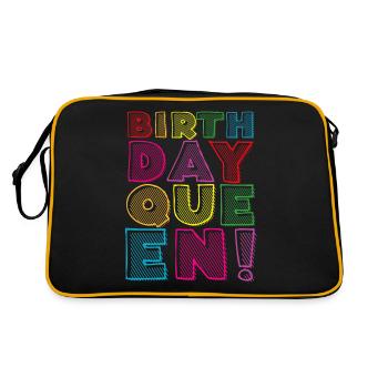 Fille Anniversaire Anniversaire Reine! Fille - Sac Retro - noir/or - Dos