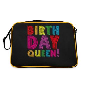 Fille Anniversaire Anniversaire Reine! Fille - Sac Retro - noir/or - Dos
