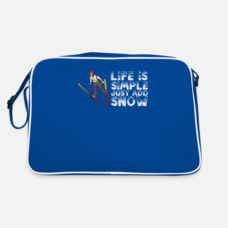 La vie est simple Il suffit d’ajouter un sauteur à ski sur neige Sac Retro