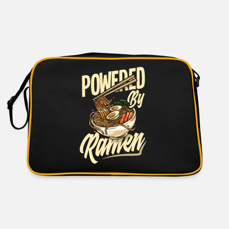 Powered By Ramen Lustiges Ramen Geschenk Retro Tasche