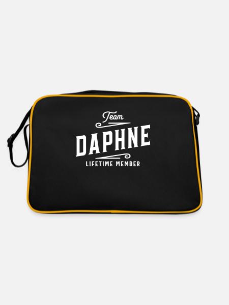 Team Daphne Lifetime Member Personalized Name - Retro Bag - black/gold - Back