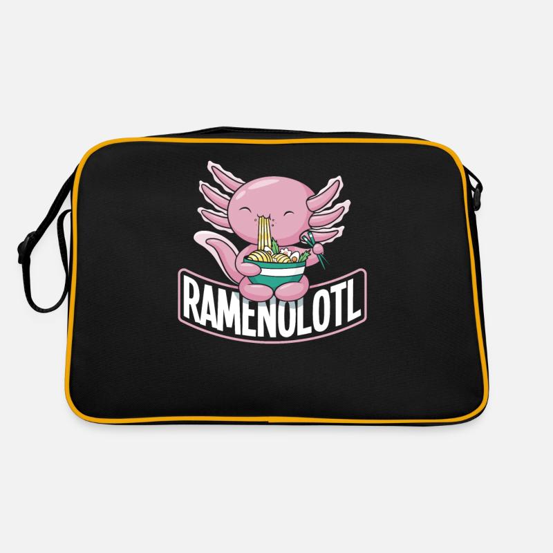 Ramen Axolotl Ramenolotl Lustiges Ramen Retro Tasche