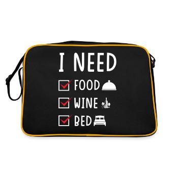 Food Wine Bed - Retro Bag - black/gold - Back