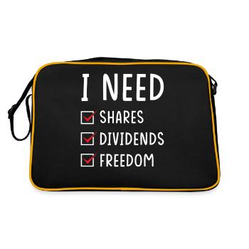 Shares Dividends Freedom - Retro Bag - black/gold - Back