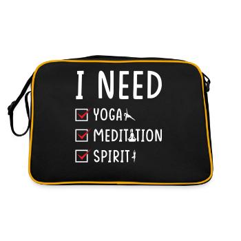 de méditation de yoga - Sac Retro - noir/or - Dos