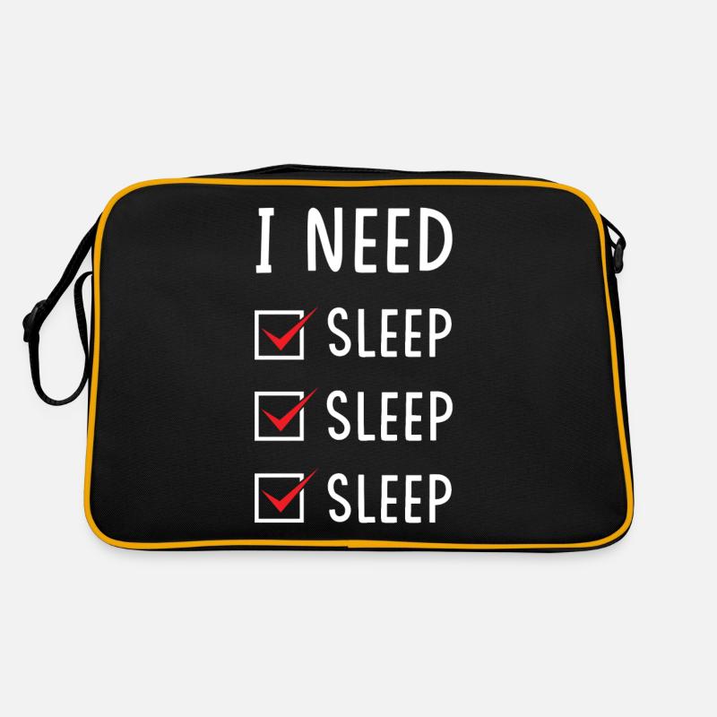 Sommeil Sommeil Sommeil - Sac Retro - noir/or