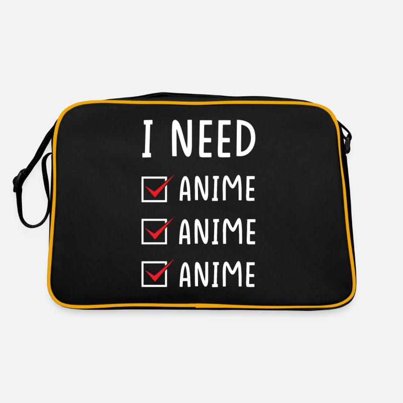 Anime Anime Anime - Retro Bag - black/gold