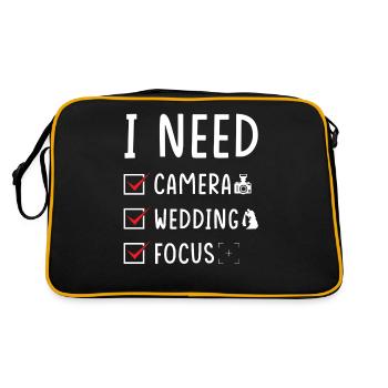 Photographe de mariage Appareil photo Wedding Focus - Sac Retro - noir/or - Dos