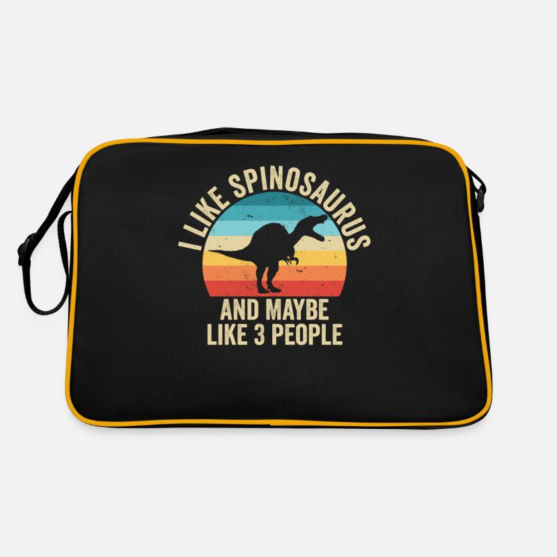 Ich mag Spinosaurus Gift Humor Dinosaurier Retro Tasche