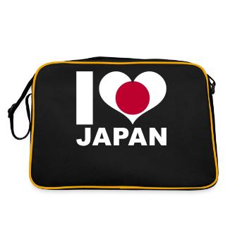J’adore le drapeau du cœur du Japon - Sac Retro - noir/or - Dos