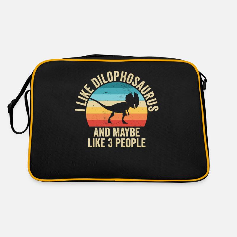 Ich mag The Dilophosaurus Gift Humor Dinosaurier Retro Tasche