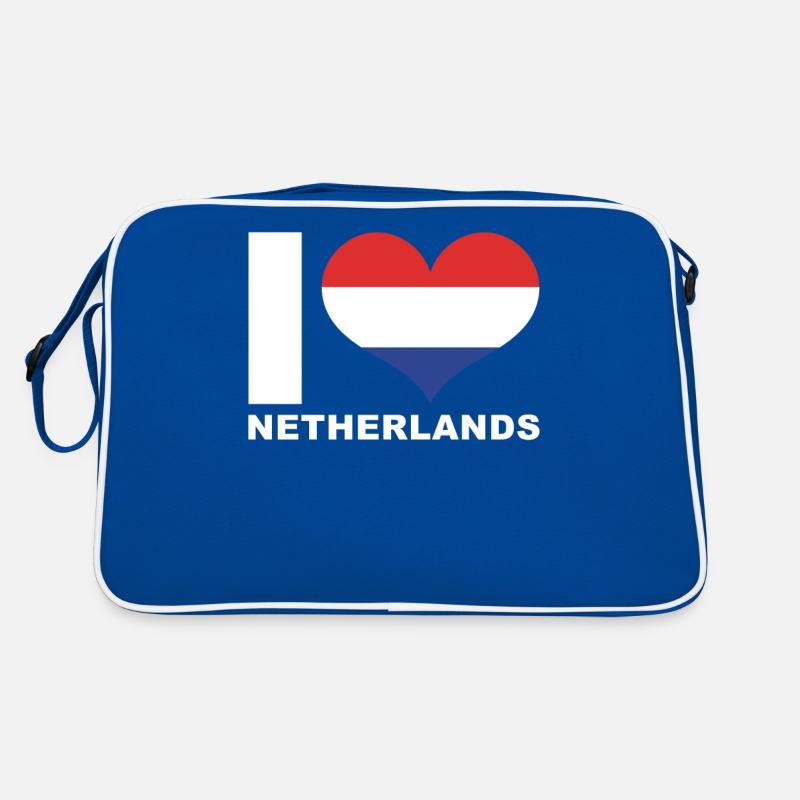 I love Netherlands heart flag Netherlands Retro Bag
