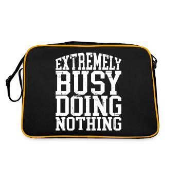 Extremely Busy Doing Nothing 4 - Retro Tasche - Schwarz/Gold - Hinten