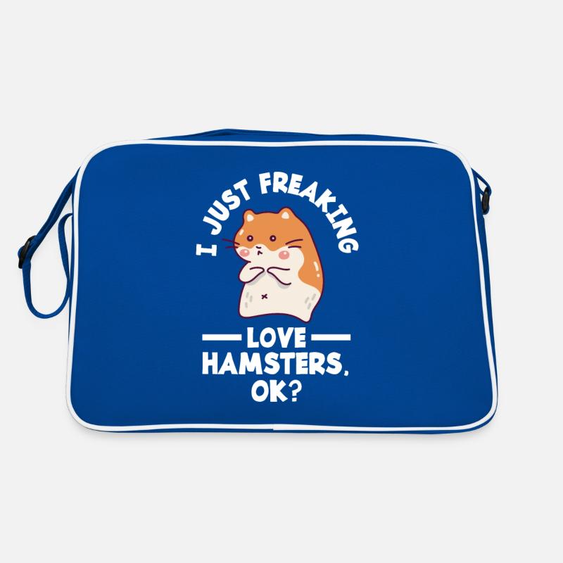 Lustiges Hamster Geschenk Retro Tasche