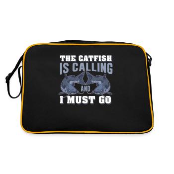 Humour de pêche amusant pour poissons de fond - Sac Retro - noir/or - Dos