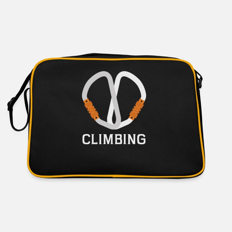 Klettern Bergsteigen Bergsteiger Alpin Karabiner Retro Tasche