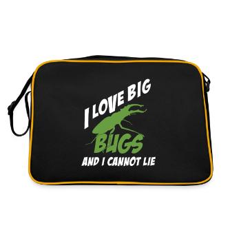 I Like Big Bugs Cannot Lie Entomologiste Funny - Sac Retro - noir/or - Dos