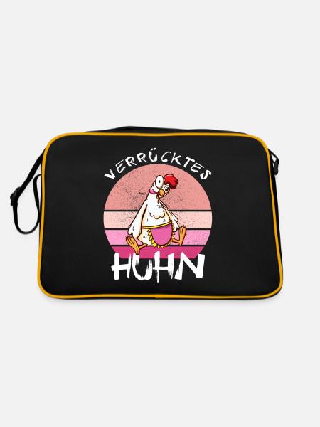 Crazy Chicken Funny Farmer - Retro Bag - black/gold - Back