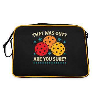 That Was Out? Are You sure? - Retro Bag - black/gold - Back