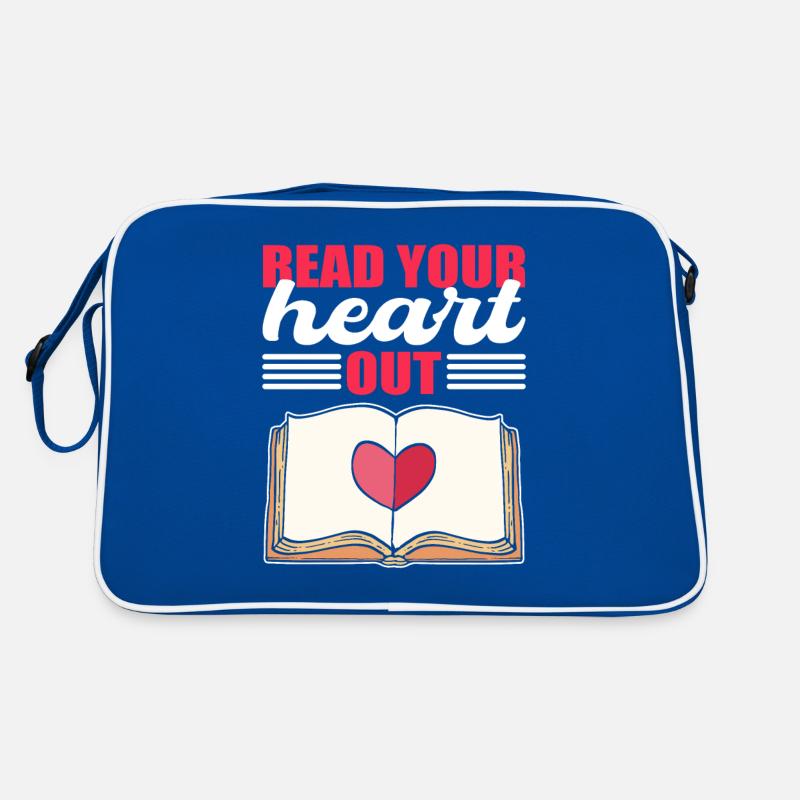Read Your Heart Out Librarian Library Book Lover Retro Bag